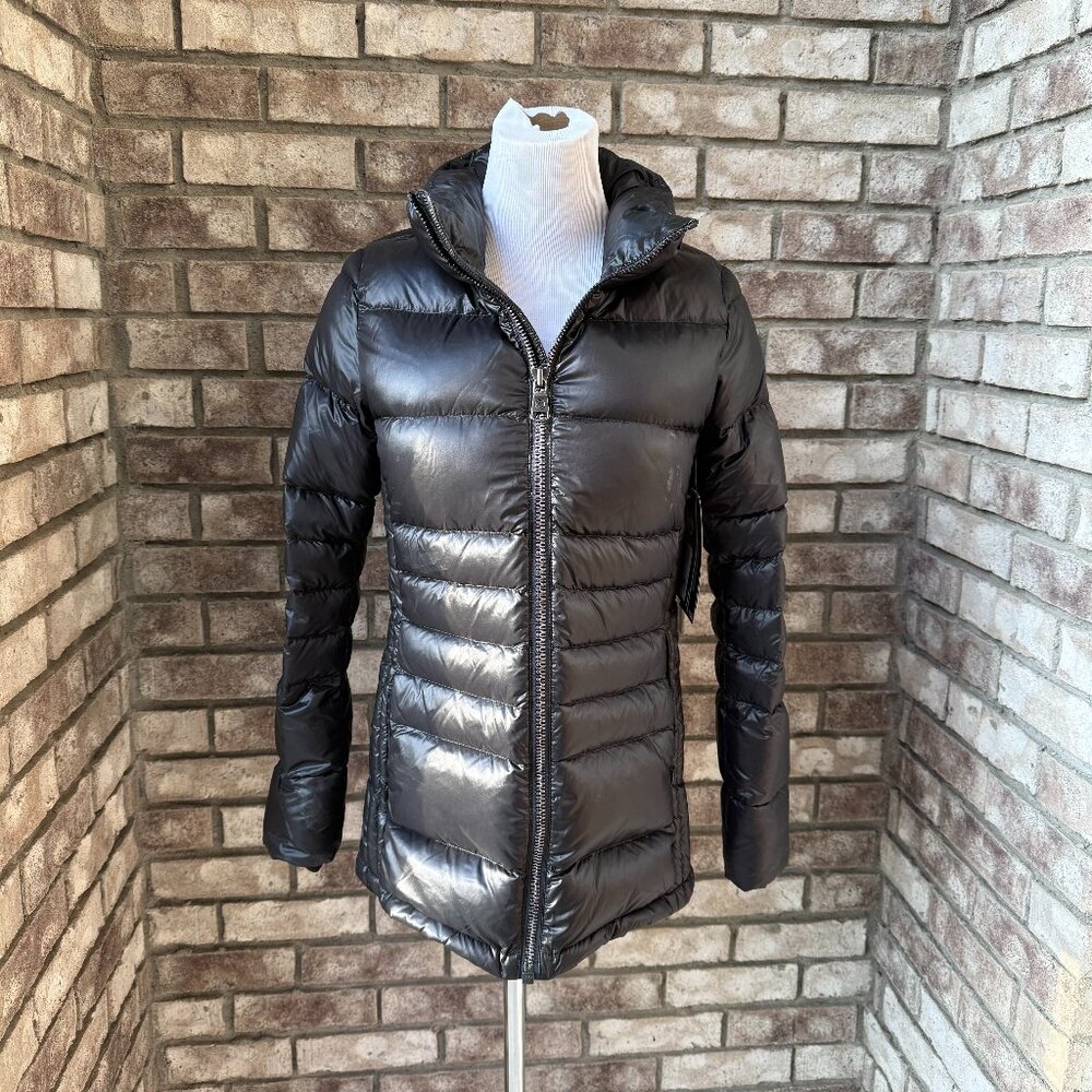 COLMAR Recycled Polyamide Fabric Jacket 38 Women's Black Puffer Zip Up Urban New